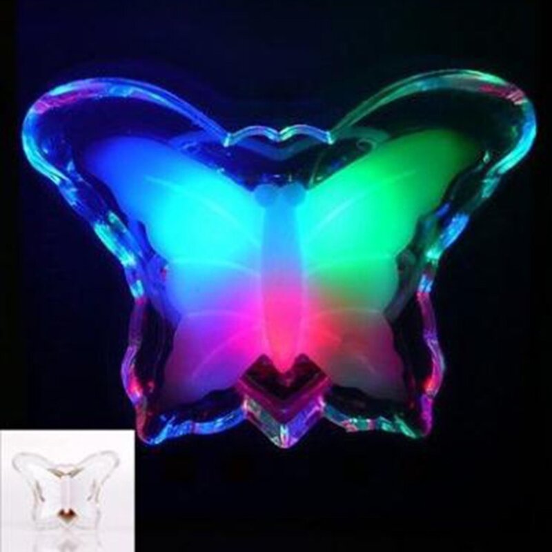 0.1W energooszczędna LED noc lekka kreatywna kształt motyla lampa romantyczna gniazdo Led Lights do dekoracji pokoju dziecięcego