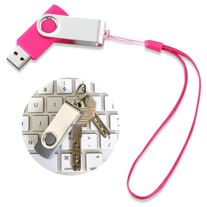 USB флеш-накопитель OTG 2,0 с логотипом на заказ, 10 шт., 8 ГБ, 16 ГБ, 32 ГБ, 64 ГБ, USB флешка, 1 ГБ, 2 ГБ, 4 Гб, флеш-накопитель для смартфона/ПК, ремешок