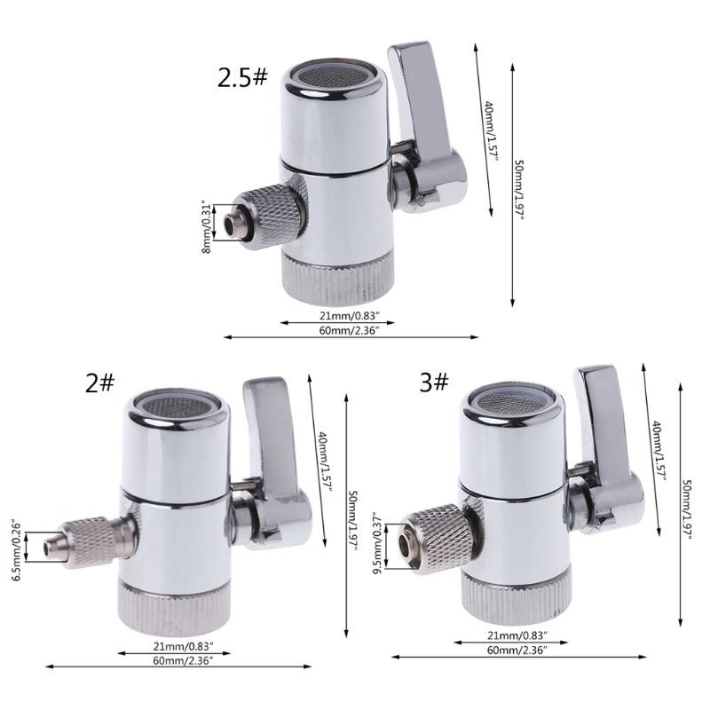 Válvula desviadora de grifo con filtro de agua de latón M22, sistema Ro, Conector de tubo de 1/4 ", 2,5/8" y 3/8 ", accesorios para el hogar y la cocina