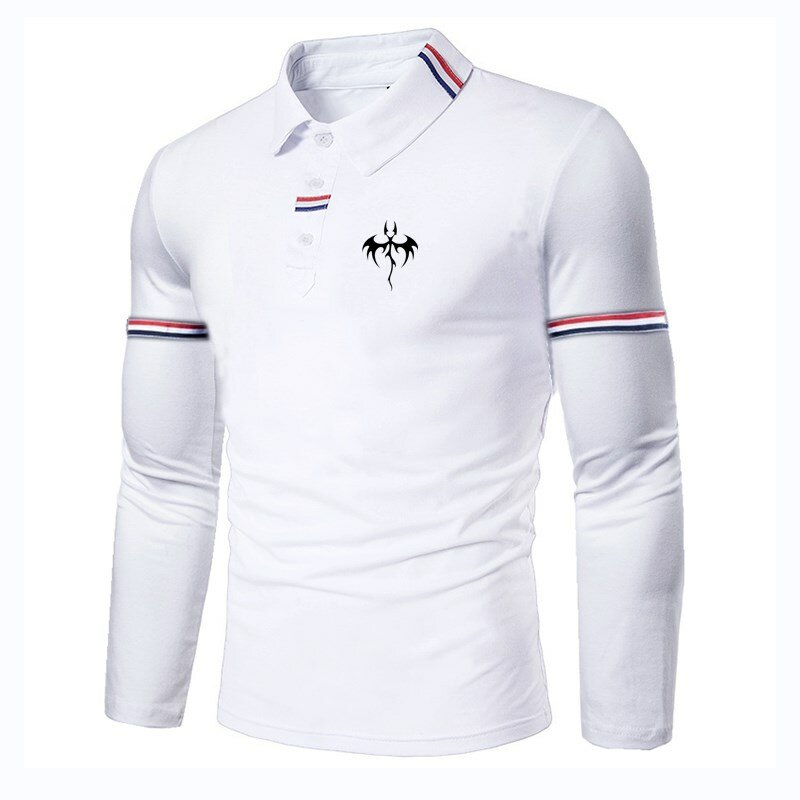 2021 Herfst Nieuwe Mannen Lange Mouwen Casual Polo Shirt Mode Sport Polo Shirt