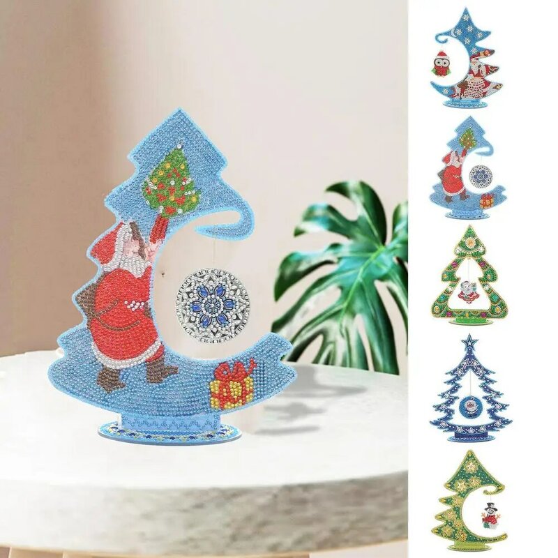 DIY 5D Diamond Painting Mosaic Crystal Christmas Tree Craft Diamond Painting Kit Home Ornaments Gifts 2022 New Year Home Decor