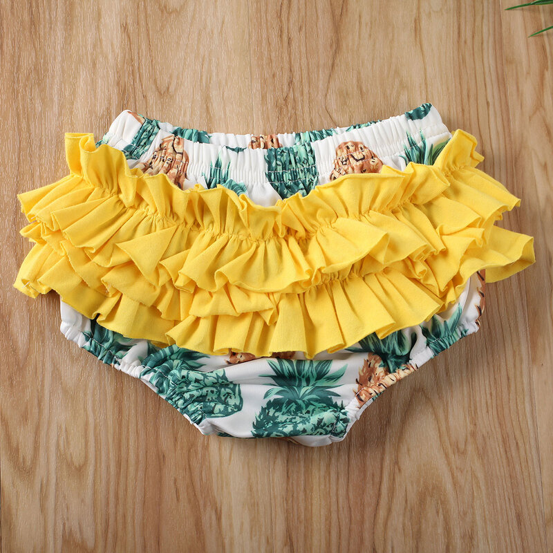 2PCS Baby Mädchen Sommer Ananas Wassermelone Druck Bademode Kleinkinder Kinder Kinder Bikini Set Rüschen Bowknot Badeanzug