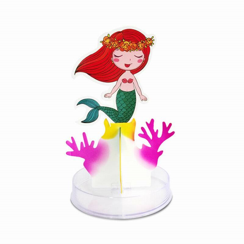 2020 15X11ซม.สีแดง Magic ปลูกกระดาษ Mermaid Legend ชุดต้นไม้ประดิษฐ์ Mermaids ต้นไม้การศึกษาวิทยาศาสตร์เด็กของเล่นแปลกใหม่