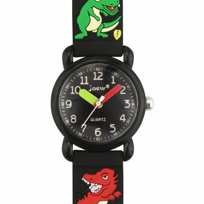 귀여운 만화 공룡 방수 쿼츠 시계, 어린이 학습 시간 시계, 생일 파티 선물, 어린이 시계, 2020