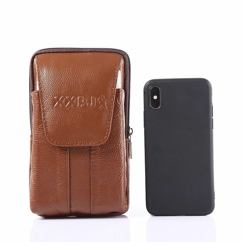Summer New Mobile Phone Waist Bag Multifunctional Verticle Wear Leather Belt Magnetic Buckle Classic Leather Men's Pockets