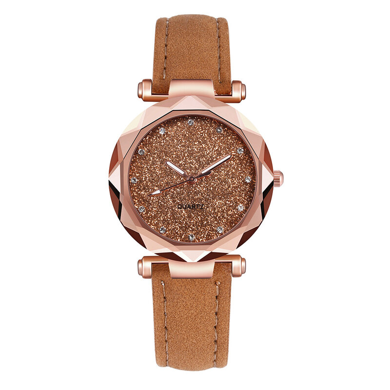 Reloj de lujo con diamantes de imitación para mujer, relojes de cuarzo de oro rosa, Correa femenina, reloj de pulsera, moda coreana