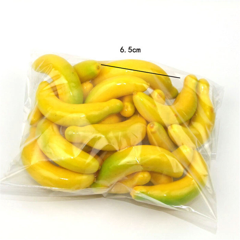 20 pz/set di Plastica Artificiale di Simulazione Mini Frutta Falso Decor Mela Arancia Limone Fragola Puntelli Decorazione Della Casa Del Partito