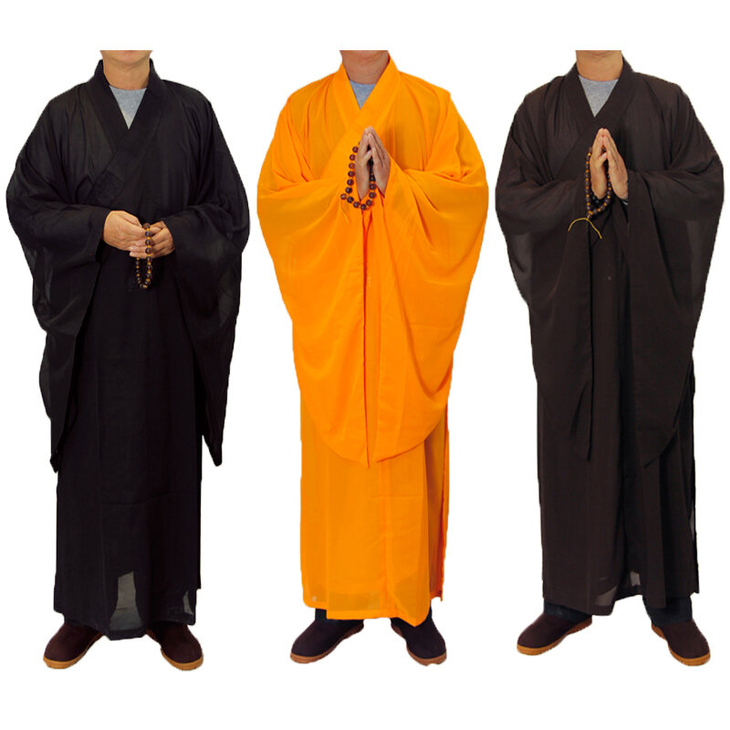 5 สี Zen พุทธ Robe Lay Monk สมาธิชุด Monk การฝึกอบรมชุดสูท Lay พุทธเสื้อผ้าชุด