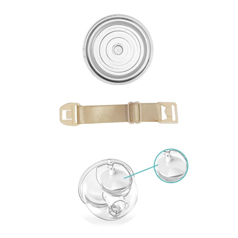 Wearable acessório do sutiã da bomba de peito ajuste fivela silicone diafragma sucção tigela selo capa para elétrica peitoral
