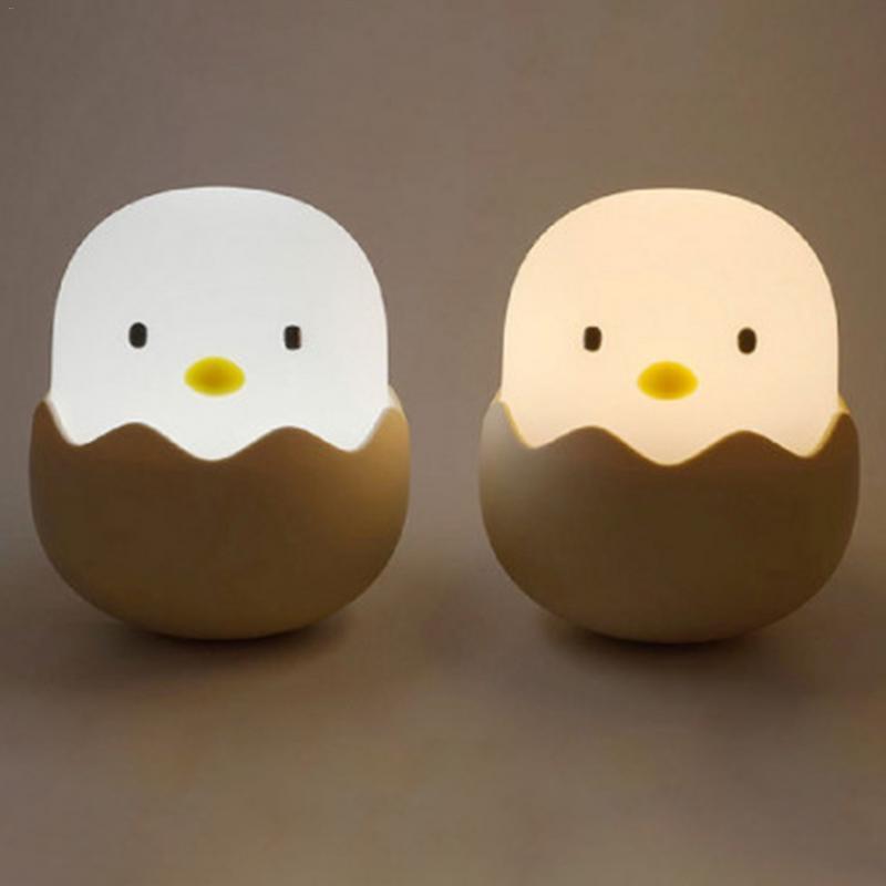 Silicone Chicken Egg Touch Sensor LED Night Light Child Baby Kids USB Charge Romantic Atmosphere Night Lamp