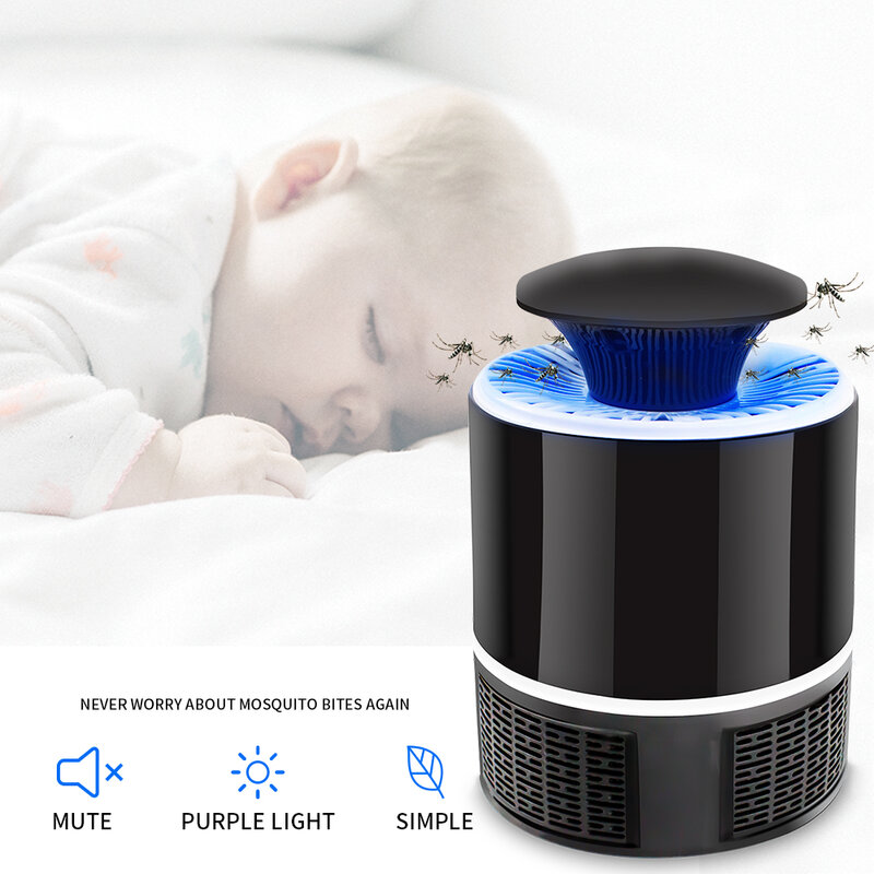 ETONTECK Mosquito killer USB electric mosquito killer Lamp Photocatalysis mute home LED bug zapper insect trap Radiationless