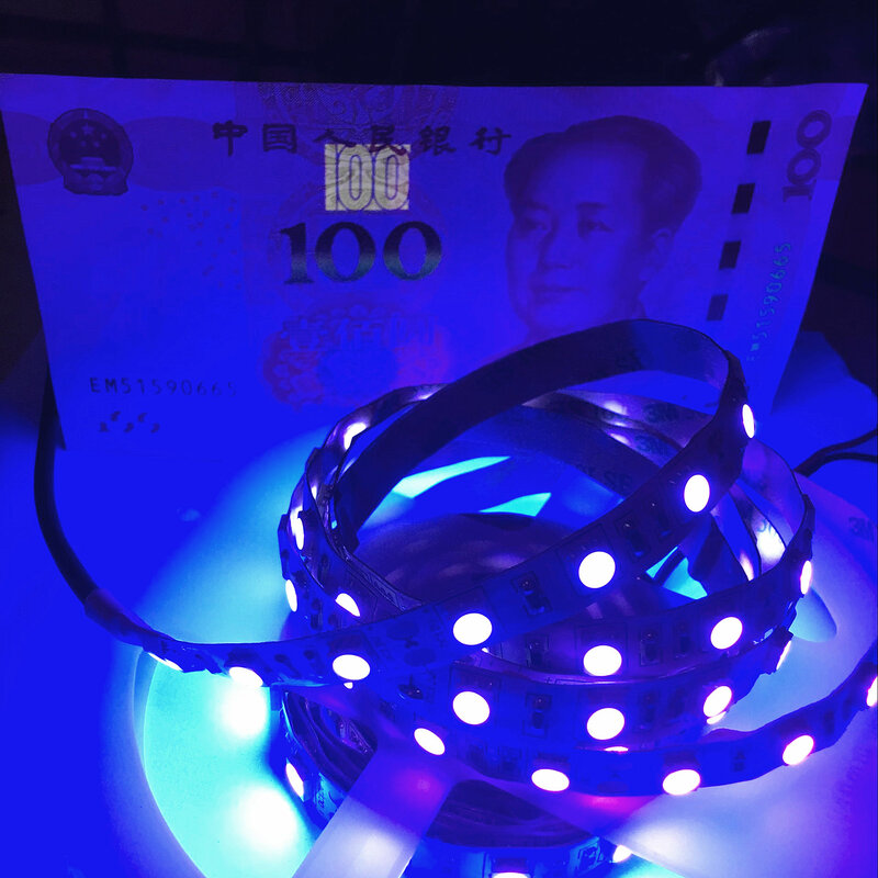 UV Dây Đèn LED Ánh Sáng 5V USB 5050 30 Đèn LED/M 0.5M 1M 1.5M 2M không Chống Nước Tím Nơ Tia Cực Tím Dây Băng Cho DJ Huỳnh Quang