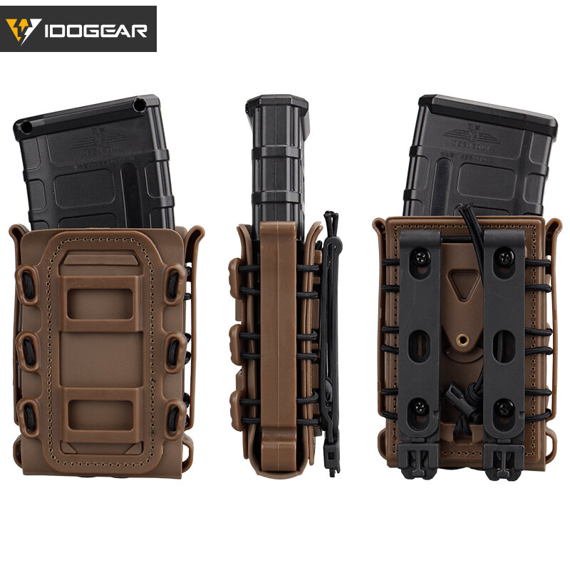 IDOGEAR 5.56mm 7.62mm Fast Mag Pouch borse per caricatore tattiche Molle Belt attacco rapido Carrier Soft Shell Rifle Mag Carrier