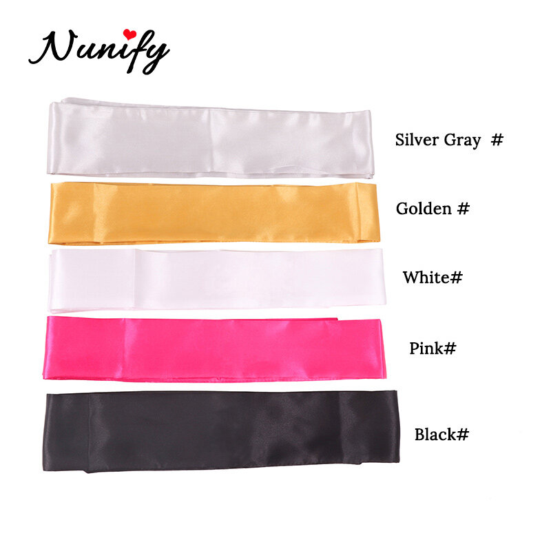 Nunify-lenço de cetim com borda embutida, 1-2 tamanhos, envoltório para perucas, cabelo antiderrapante