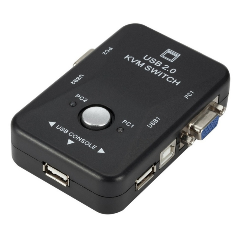 BGGQGG-KVM Switch vga Cabo, USB 2.0, Splitter Box para USB Key, Teclado, Mouse, Adaptador de Monitor, Interruptor da Impressora, Alta Qualidade