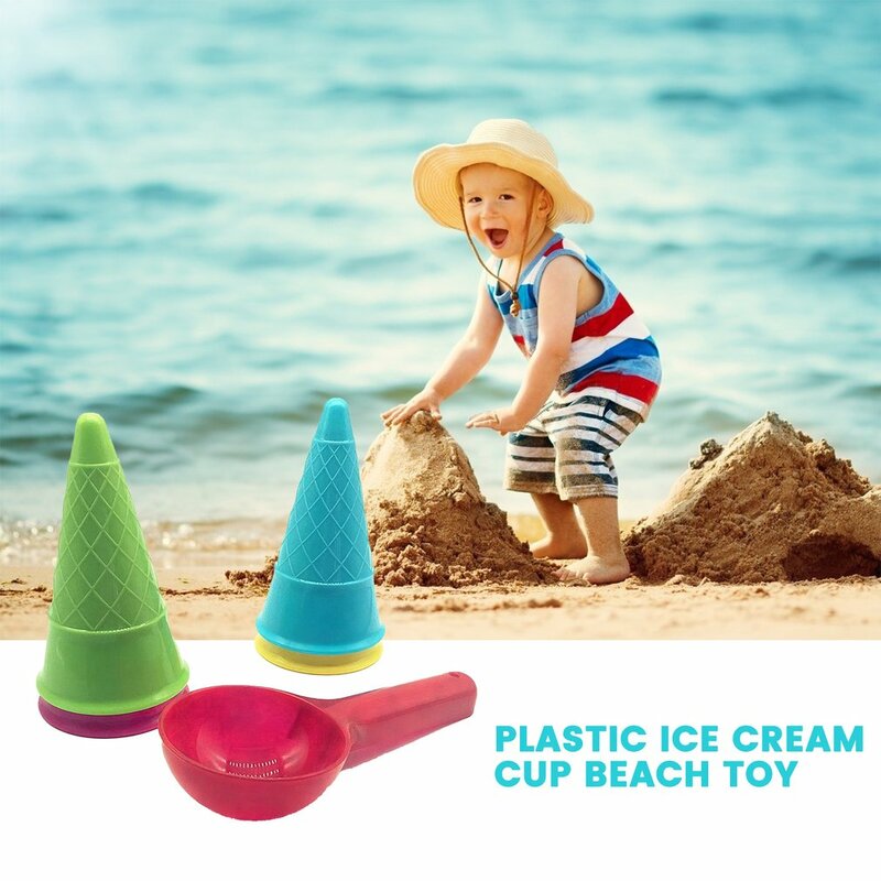 Molde de plástico para helado de playa, juego de simulación, pastel de arena y agua para niños, verano, al aire libre