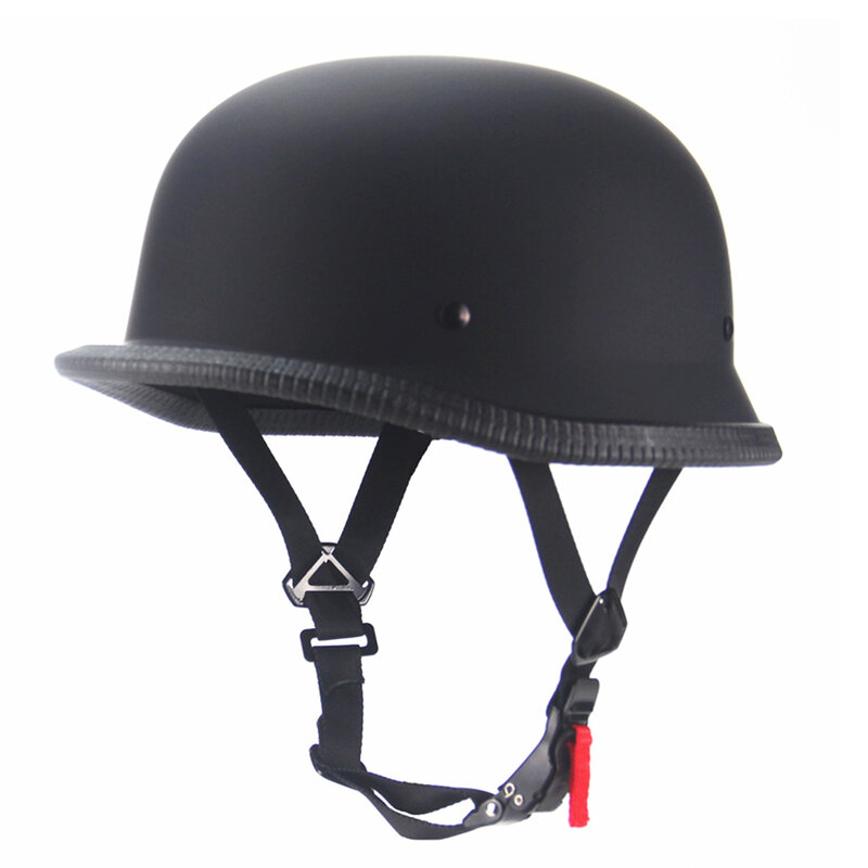 1x m/l/xl motocicleta do vintage cruzador capacete meia face alemão capacete da motocicleta capacete de carro preto brilhante-estilo ponto