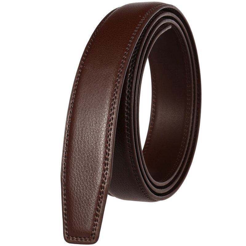 Cinturón de cuero de 3,0 cm y 3,1 cm de ancho sin hebilla para hombre, correa de cuero de alta calidad, 110-130cm