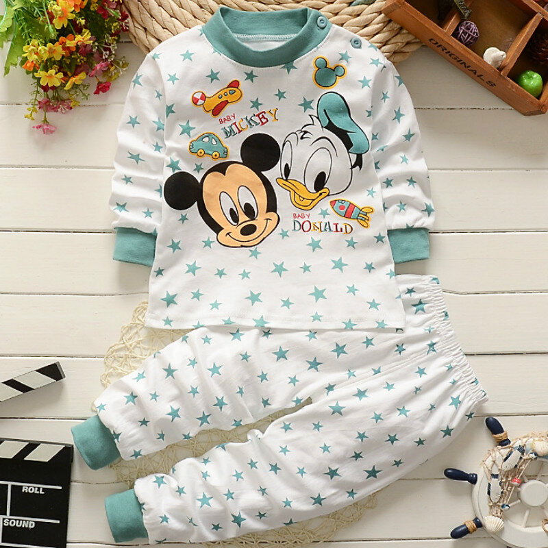 0-2year Baby Kleidung Set Winter Baumwolle Neugeborenen Baby Jungen Mädchen Kleidung 2PCS Baby Pyjamas Unisex Kinder Kleidung Sets