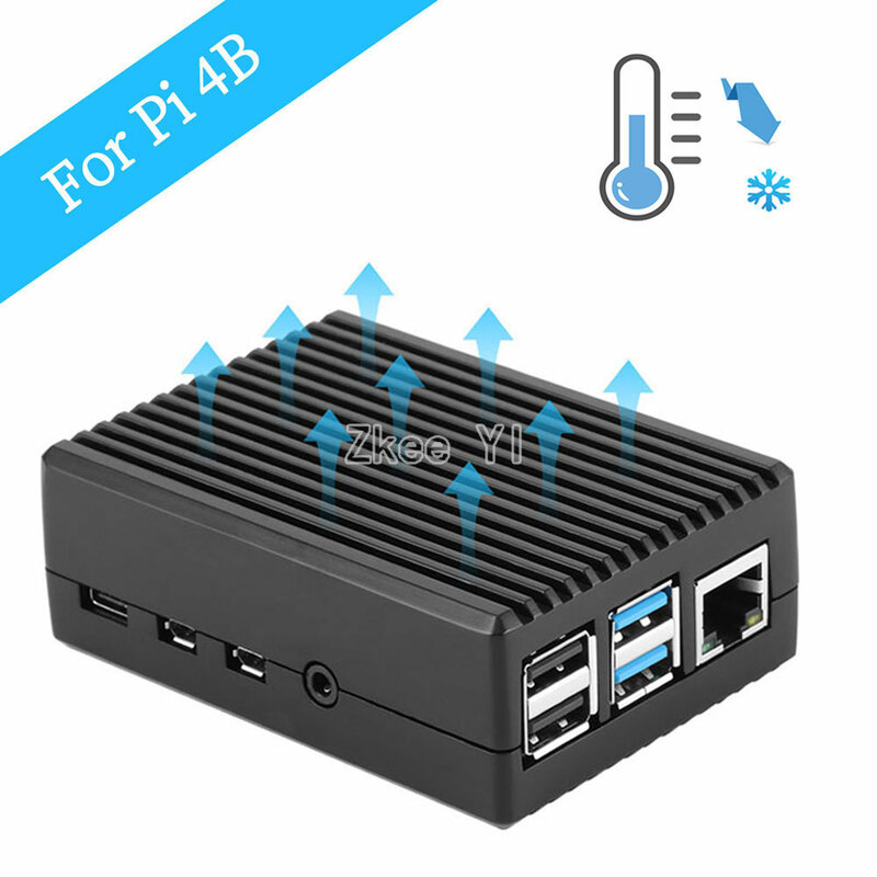 Latest Raspberry Pi 4  Aluminum Alloy Case with Cooling Column Passive Cooling Case for Raspberry Pi 4 Model B