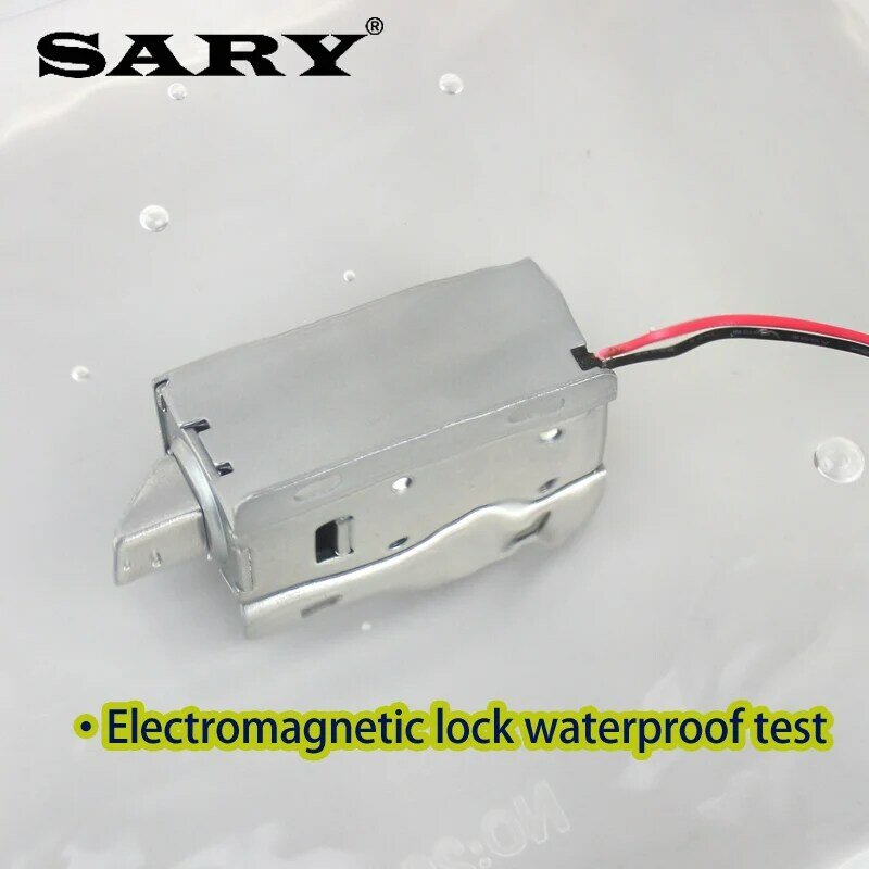 قفل كهرومغناطيسي صغير مقاوم للماء DC 12V ، قفل برغي كهربائي ، قفل باب خزانة كهربائي صغير
