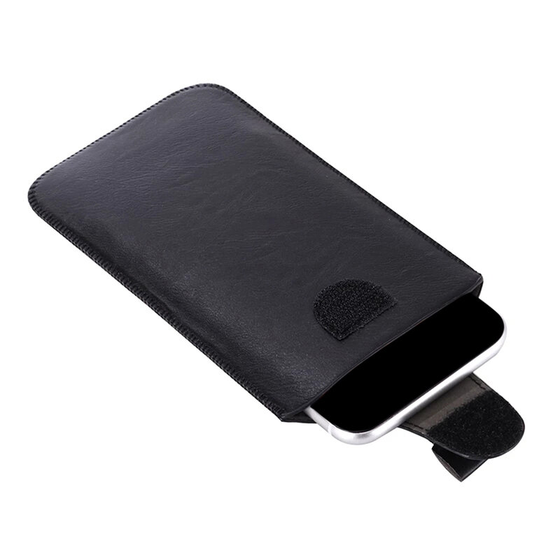 Funda de teléfono con cinturón, accesorio Universal de cuero ultrafino para iPhone, Samsung, Huawei, Xiaomi, LG, 4,7-6,5 pulgadas
