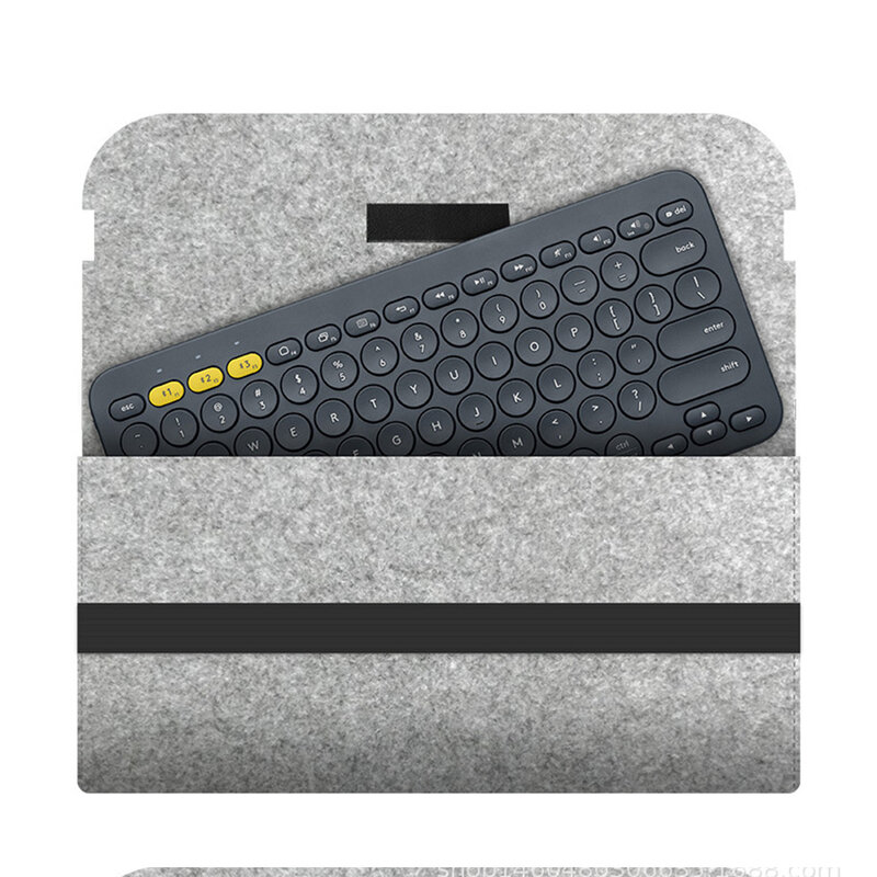 Viagem proteção anti choque estojo de transporte capa portátil flexível armazenamento feltro teclado saco compacto para logitech k380