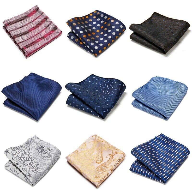High Quality Wholesale Vangise Brand Nice Handmade Mix Colors Silk Jacquard Hanky Dot Dropshipping Dark Grey Fit Business