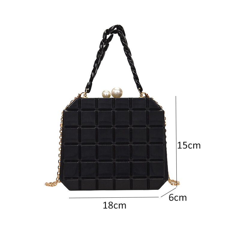 Mini Transparent Women's Small Handbag Elegant Acrylic Hander Jelly Bag Chain Shoulder Summer Beach Bag Crossbody Z117