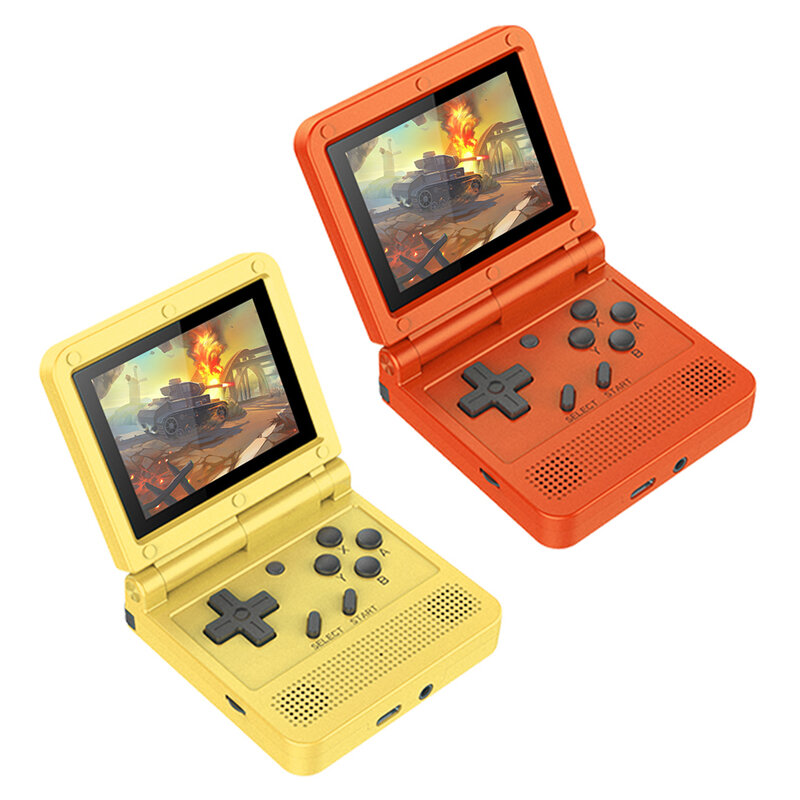 POWKIDDY V90 Pocket Mini Video Game Player 3‘’ IPS LCD Flip Handheld Console 3000Games Consolas de Videojuegos игровая приставка