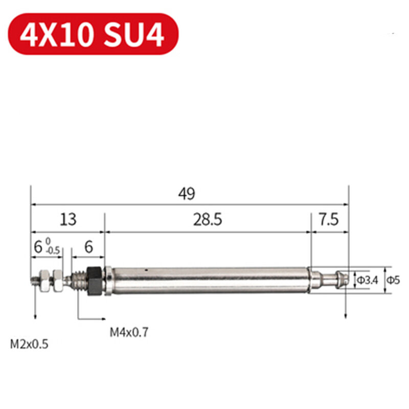 Smc Type CJ1B4 Mini Needle Cylinder CJ1B4x5/10/15SU4