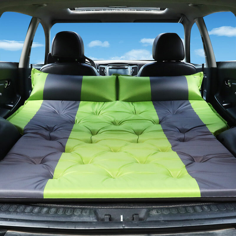 車の自動インフレータブル耐湿性マットレストランク二重ヘッドレストスリーピング自己運転空気ベッド
