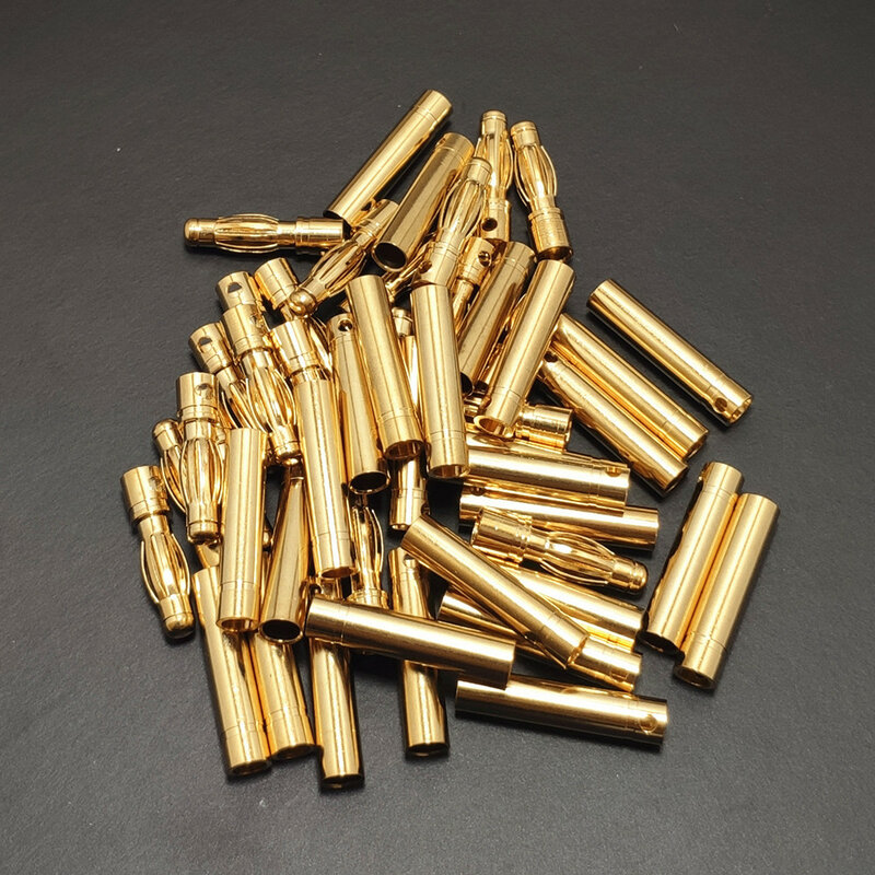 4.0mm Gold Bullet Plug Male Female Connector for RC Car Quadcopter Airplane Lipo Battery Motor ESC