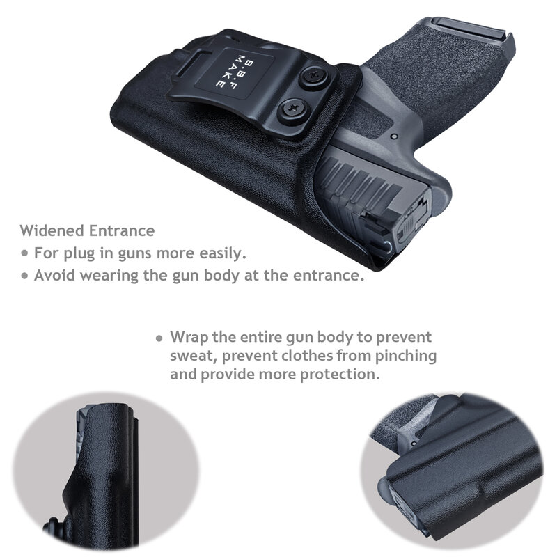 B.B.F Make Hellcat Holster IWB Kydex Holster Custom Fit: Springfield Armory Hellcat - Inside Waistband Concealed Carry