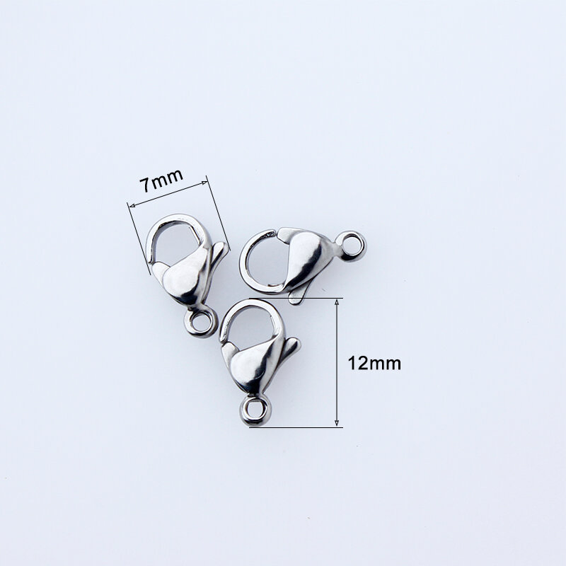 Stainless Steel Lobster Clasp Hooks For Necklace Pendant Bracelet Chain DIY Jewelry Making 5 Colors Plated Fashion Findings