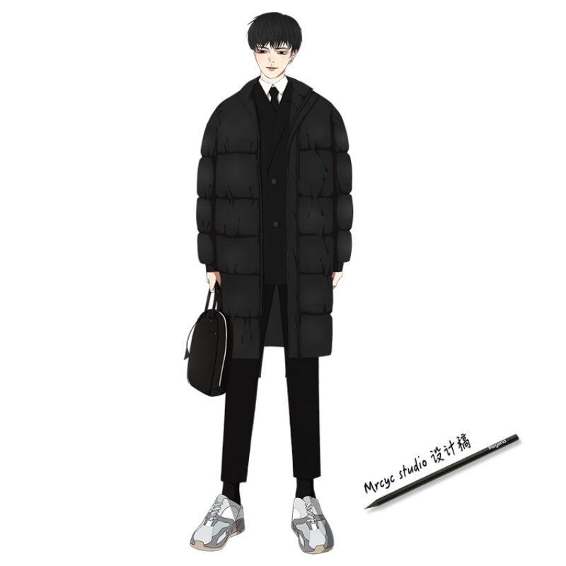 후드 롱 코튼 코트 남성 자켓 자기 재배 두꺼운 패딩 자켓 겨울 청소년 패딩 jac의 추세의 한국어 버전