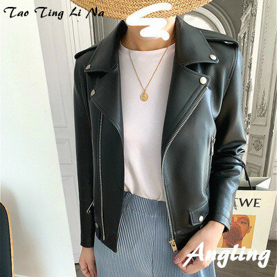 Tao Ting Li Na genuína jaqueta de couro, nova moda, G16