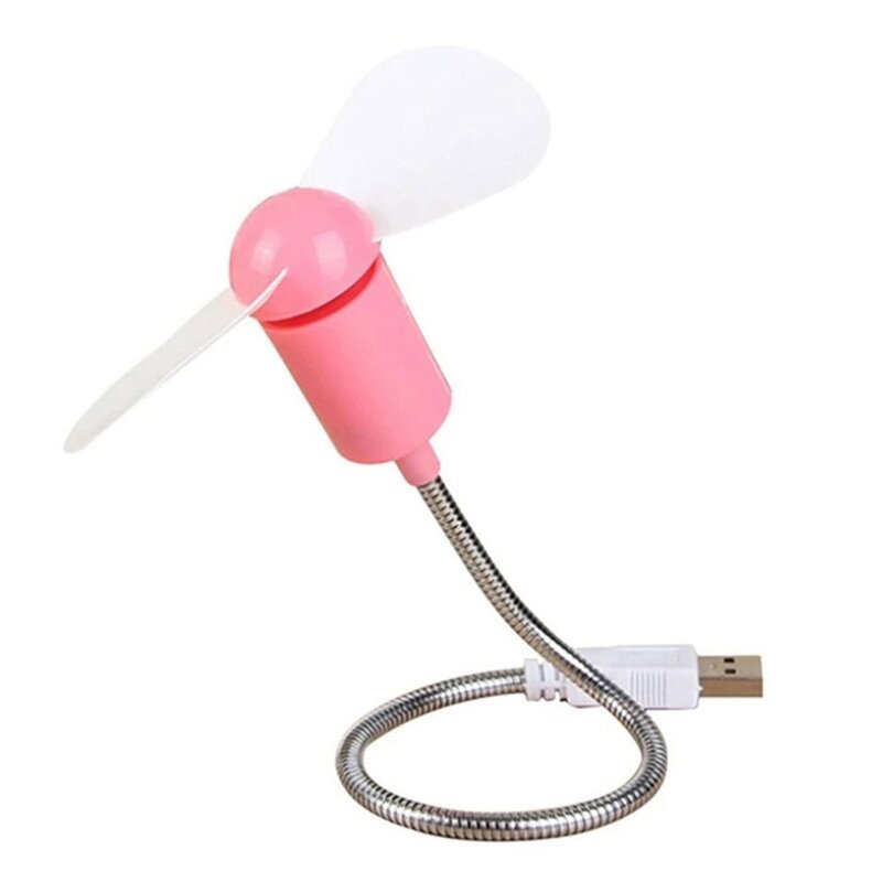 New Min Snake Fan USB Portable Flexible Goose Neck Design Silent Soft Leaf Fan Air Cooler Cooling Fan Computer Usb Fan