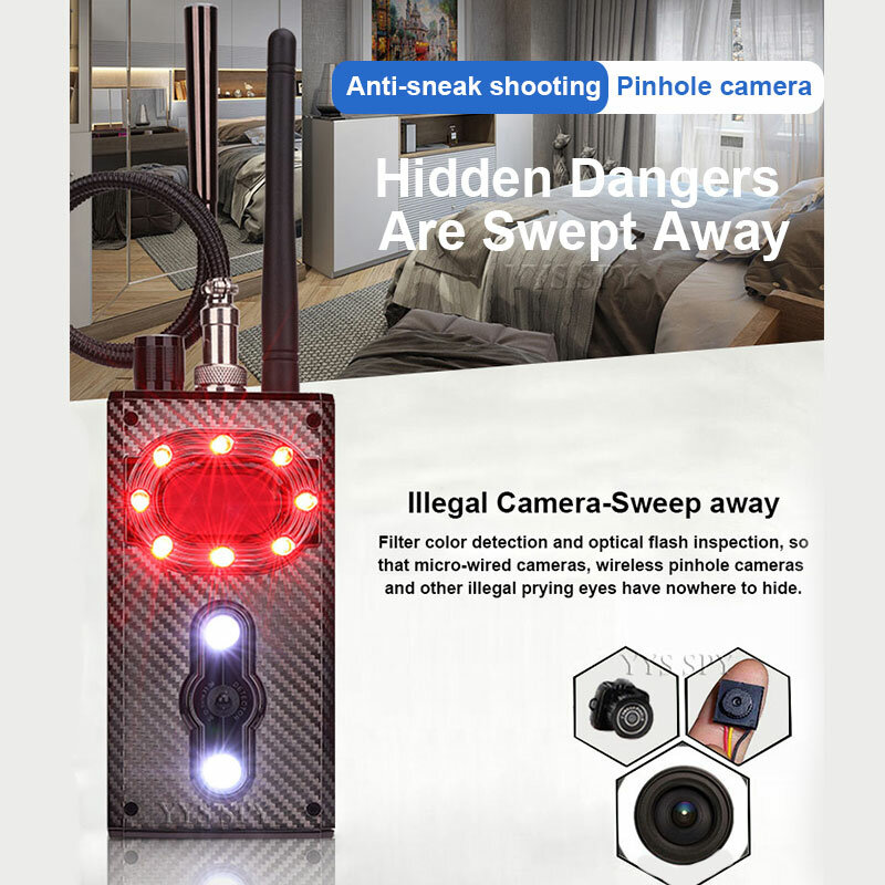 Nieuwe Verbeterde K99 Anti Spy Verborgen Camera Detector Rf Signaal Draadloze Camera Lens Bug Gps Tracker Magnetische Gsm Apparaat Scan finder