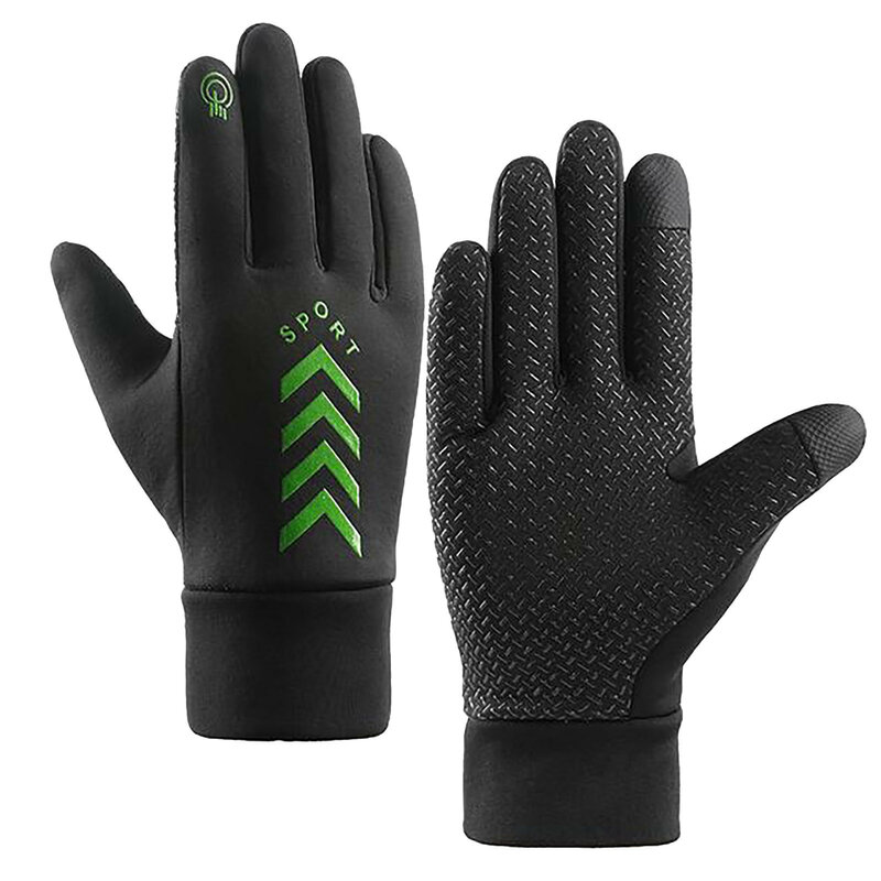 Зимние мужские перчатки, бархатные перчатки для кемпинга, Нескользящие Светоотражающие Водонепроницаемые женские теплые спортивные перчатки для лыжного спорта и велоспорта H5