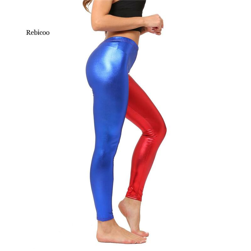 Sexy leggings de couro calças femininas de fitness legging de cintura alta activewear leggings
