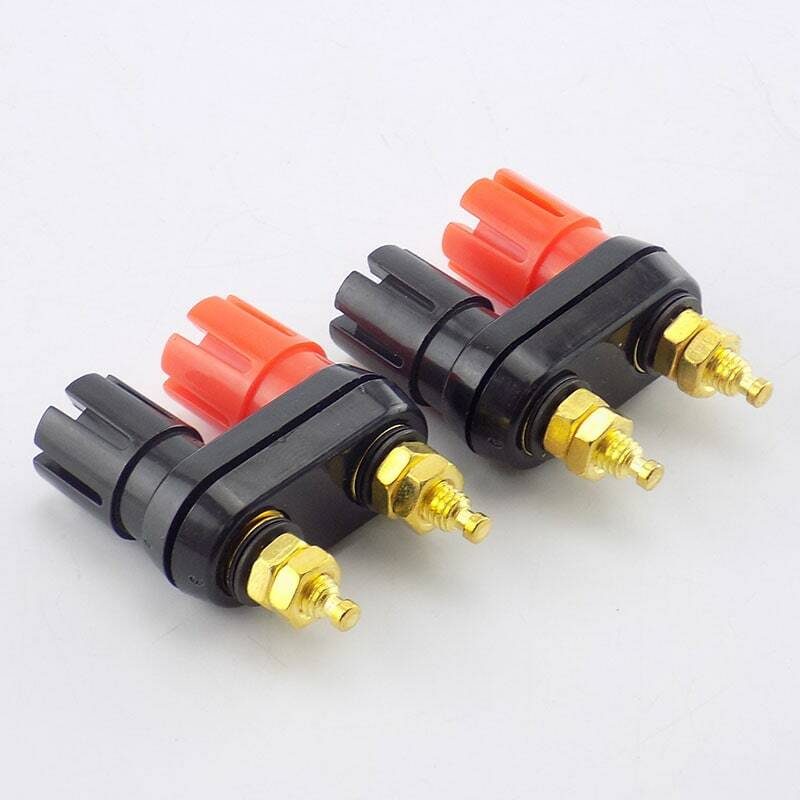 1Pcs Speaker Pisang Plug Dual Female Terminal Konektor 4Mm Pisang Soket untuk Amplifier Speaker Adaptor H10