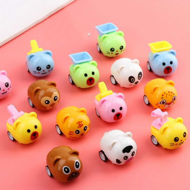 5PCS 3.5cm Mini Pull Back Animal Car Play Toy Kids Birthday Baby Shower Party Favor Christmas Wedding Gifts Guests Toys