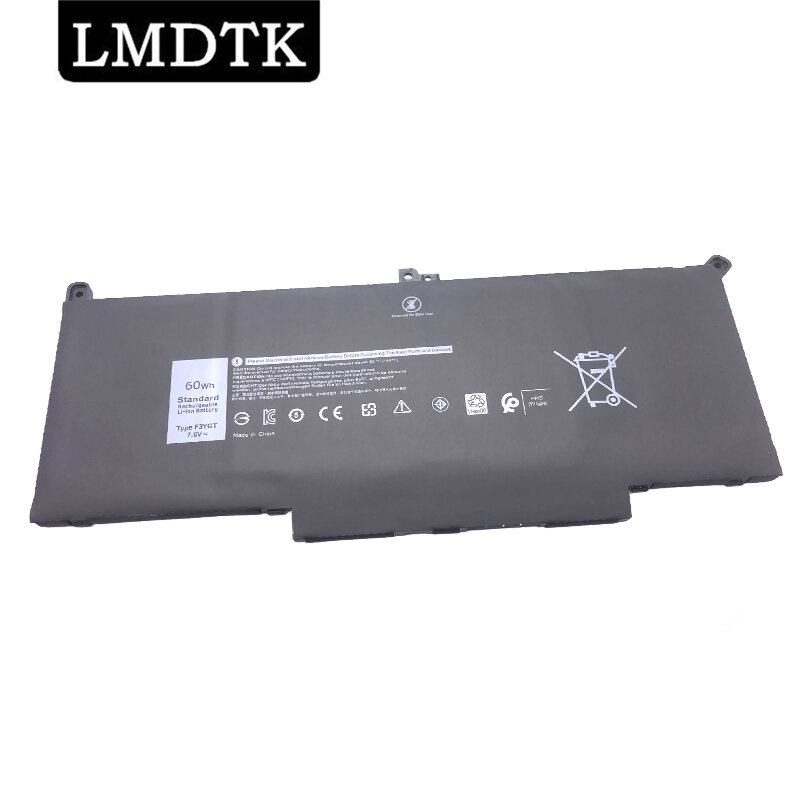 Lmdtk-ラップトップ用バッテリーf3ygt 7.6v 60wh,dell Latic12 7000 e7280 e7290 e7380 e7390 e7480 e7490シリーズdm3wc 0dx39g用,新品