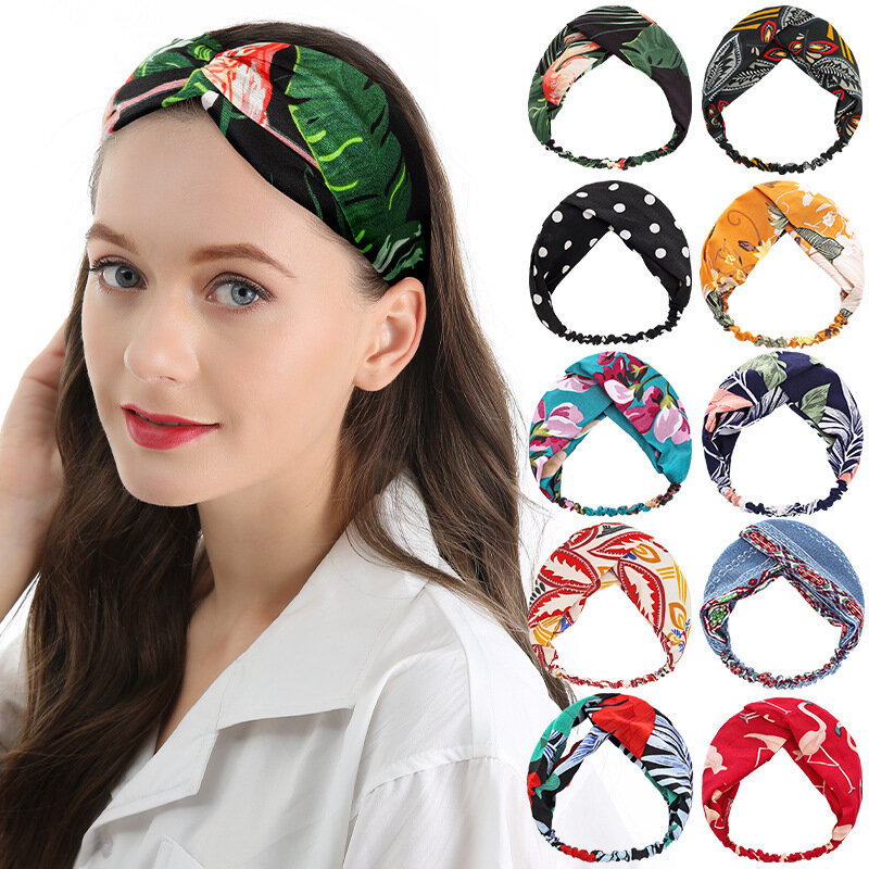 2022 Multiple Styles Fashion Hot Sale Simple Wild Fashion Lady Hair Cloth Bow Knot Headband Hair Ties Rope Girl Hair Accessories