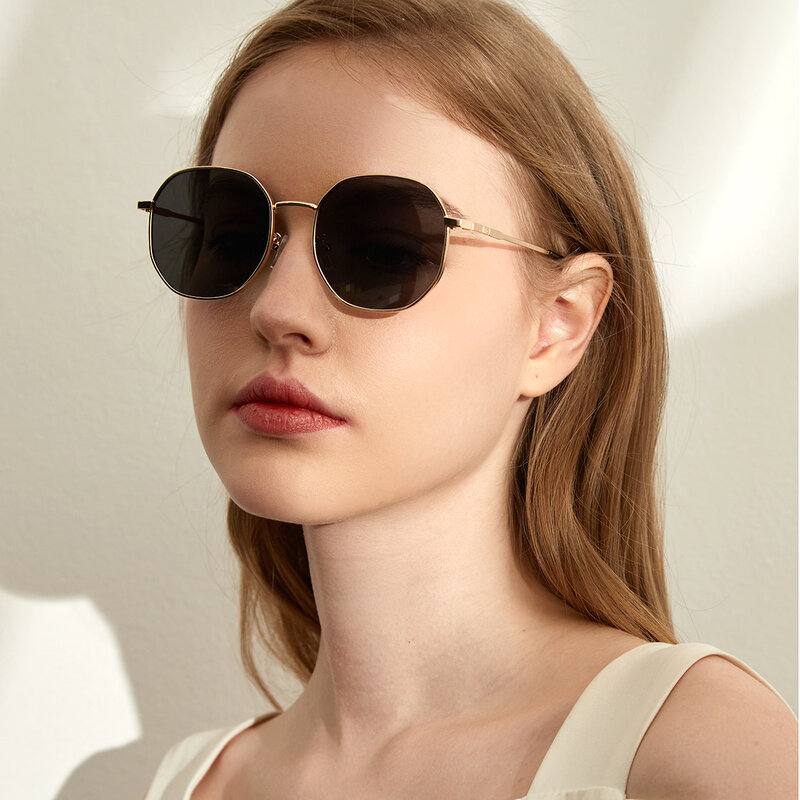 Солнцезащитные очки DDDLONG D38 для мужчин и женщин UV-400, ретро модные квадратные, в металлической оправе, в классическом винтажном стиле
