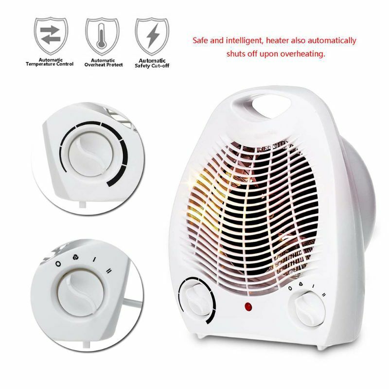 2021 New Electric Space Heater Fan- Indoor Heater 1000W/2000W Electric Heater Air Heating