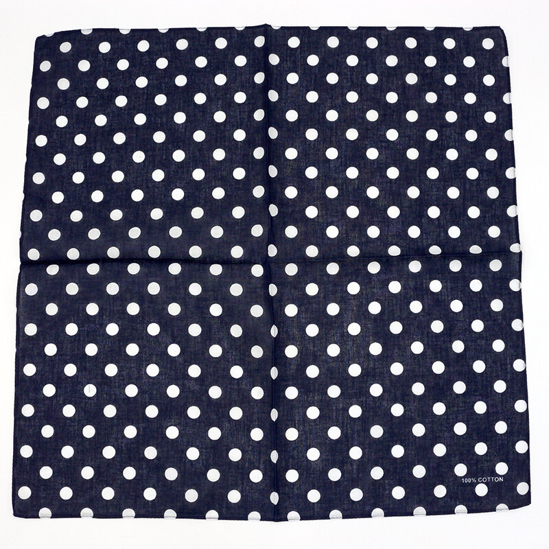 Pañuelos básicos con estampado de puntos para mujer y niña, Bandanas de color rojo, blanco, negro y azul marino, diademas para el cabello