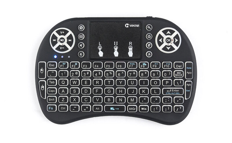 VONTAR I8 Keyboard Nirkabel Rusia Inggris Versi Ibrani I8 + 2.4GHz Mouse Udara Touchpad Genggam untuk Android TV BOX Mini PC