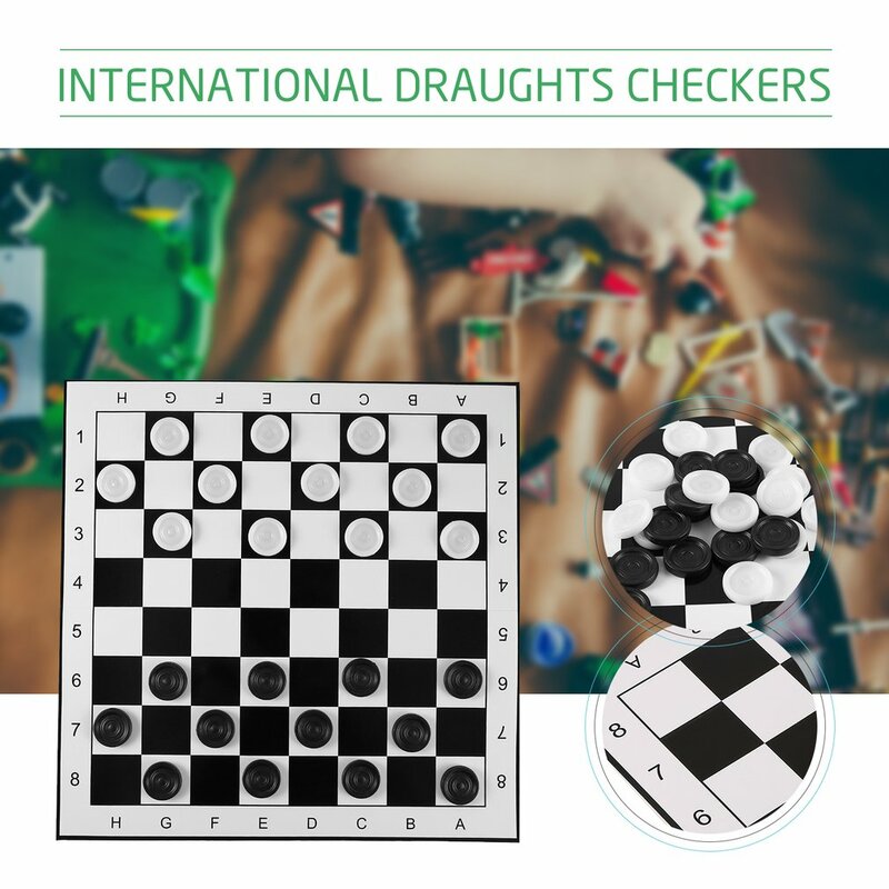 Tablero de ajedrez plegable de plástico de gran tamaño, juego de mesa de viaje internacional, juguete de competición